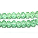 6 mm Faceted Flat Round Glass Beads (Rondelle Beads) - Mint Green