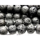 14 mm Large Round Real Lava Stone Beads - Natural Black