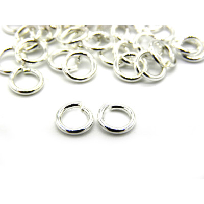 6 mm x 1 mm - 18 GA - Thick, Strong  Sterling Silver 925 Jump Rings - 10 pc.