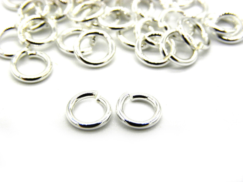 Dicke 925 Sterlingsilber Biegeringe - 6,0 mm x 1 mm Stärke - 10 Stk.