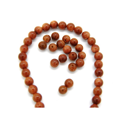4 mm Kleine Runde Goldfluss Perlen (1 Strang od. 25 Perlen)