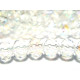Facettierte Glas Briolette Perlen, Glas Rondelle 8mm - Crystal AB