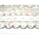 Facettierte Glas Briolette Perlen, Glas Rondelle 8mm - Crystal AB