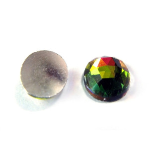 10 x 8 mm Faceted Glass Oval Flat-back Cabochon (4... 10 x 8 mm Faceted Glass Oval Flat-back Cabochon (4...