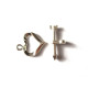 15 mm Heart and Arrow Toggle Clasp - Gold plated or Silver Plated (1 Clasp or 5 Clasps)