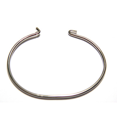 65 x 50 mm (2.5 x 2 inch) Silver Bangle Wire with Hinge - Banglet with Hook - Silver plated - Narrow to Medium Wrists (1 pc. 65 x 50 mm (2.5 x 2 inch) Silver Bangle Wire with Hinge - Banglet with Hook - Silver plated - Narrow to Medium Wrists (1 pc.