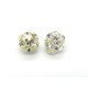 10 mm Large Round Rhinestone Strass Balls - Gold or Silver/Crystal - 2 pc