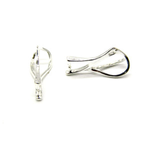 15.5 mm M Sterling Silver 925 Pendant Pinch Bail -...