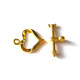 15 mm Heart and Arrow Toggle Clasp - Gold plated or Silver Plated (1 Clasp or 5 Clasps)