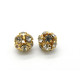 10 mm Large Round Rhinestone Strass Balls - Gold or Silver/Crystal - 2 pc