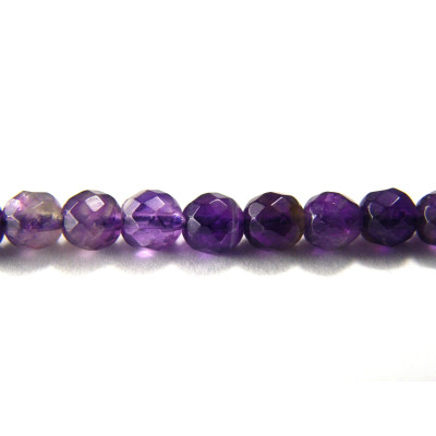 6 mm Runde facettierte Amethystperlen