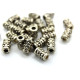 6,5 mm Tibet Style Metall Zylinderperlen, Distanzperlen aus Metall - Antiksilber (25 Stk.)