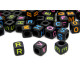 6 mm (0.24 inch) Acrylic ABC Cube Alphabet Beads, A to Z Letter Beads - Large Hole - Black with Coloured Letters 6 mm (0.24 inch) Acrylic ABC Cube Alphabet Beads, A to Z Letter Beads - Large Hole - Black with Coloured Letters