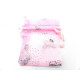8 x 7 cm Small Organza Gift Bags with Drawstrings with silver print - Pink, Blue or Black