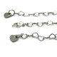 Herzförmige Verlängerungskette aus Edelstahl mit Herzanhänger, Metall-Verlängerungskette - 5,4 cm - Silber-  1 oder 5 St.