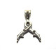 25 mm Solid Sterling Silver 925 Pendant Pinch Bail - Silver or 24k Gold plated