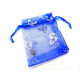 8 x 7 cm Small Organza Gift Bags with Drawstrings with silver print - Pink, Blue or Black