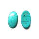 36 mm Large Oval Turquoise Howlite Cabochon Beads with 2 Holes, Gemstone Connector Beads (2 Pc.) 36 mm Large Oval Turquoise Howlite Cabochon Beads with 2 Holes, Gemstone Connector Beads (2 Pc.)