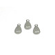 9 mm Small Hallmark Tags - 925 - Tags in Sterling Silver for Jewellery-Making (5 Pc.)
