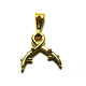 25 mm Solid Sterling Silver 925 Pendant Pinch Bail - Silver or 24k Gold plated