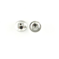 10 mm XL Round Stainless Steel Silver-Coloured Bead Caps for Very Large Beads (25 Pc.) 10 mm XL Round Stainless Steel Silver-Coloured Bead Caps for Very Large Beads (25 Pc.)