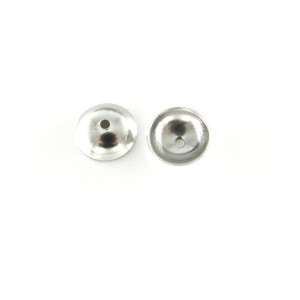 10 mm XL Round Stainless Steel Silver-Coloured Bea...