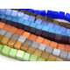6 mm Cat Eye Glass Cube Beads - Choice of Colours (1 Strand of 65+ Beads)