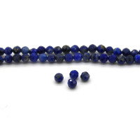 2 mm Mini Runde Facettierte Lapislazuli-Perlen - 40 Perlen od. 1 Strang mit ca. 197 Perlen