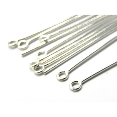 35 mm dicke (0.8 mm) Kettelstifte aus Sterling Silber 925 (10 oder 20 Stk.)