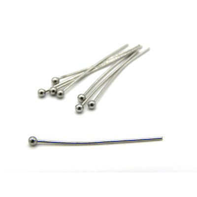 Kurze Nietstifte mit Kugel aus Edelstahl 304  - 25 mm x 0,7 mm - 50 Stk.