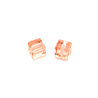 4 mm Swarovski® 5601 Cube - Genuine Austrian Crystal (4 Pc.) - ROSE PINK