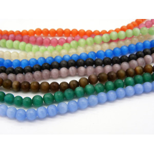 6 mm Round Cat Eye Glass Beads - Choice of Colours... 6 mm Round Cat Eye Glass Beads - Choice of Colours...