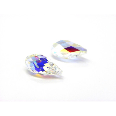 13 x 6.5 mm Swarovski® 6010 Drops - Swarovski® Pendants - Genuine Austrian Crystal - CRYSTAL AB (2 Pc.)
