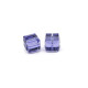 6 mm Rare Swarovski® Crystal 5601 Cube - Genuine Austrian Crystal (4 Pc.) - TANZANITE