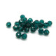 4 mm Tschechische Runde Facettierte Kristallperlen - Emerald (24 oder 48 Perlen)