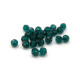 4 mm Tschechische Runde Facettierte Kristallperlen - Emerald (24 oder 48 Perlen)