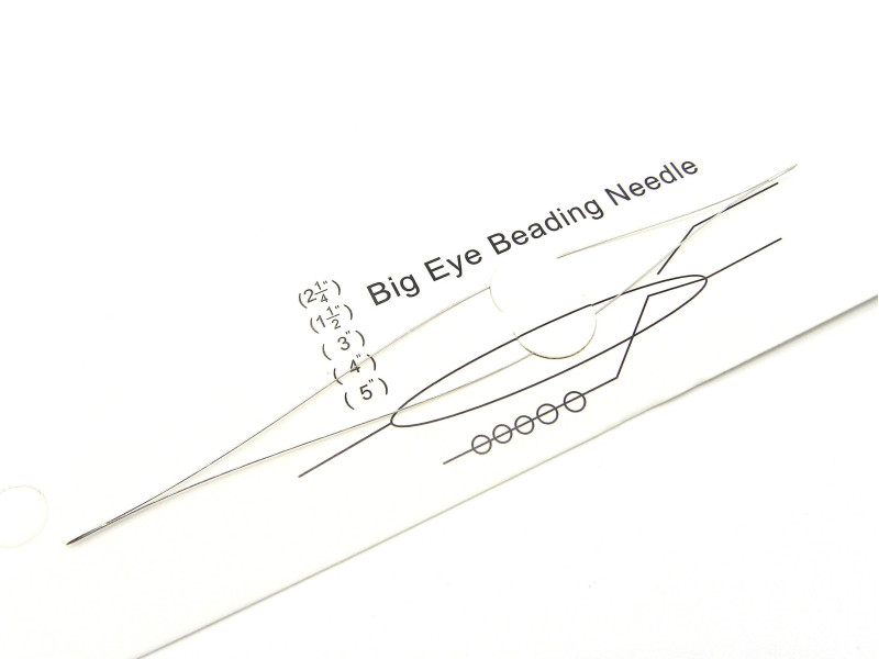 12.5 cm (5 inch) Stainless Steel Big Eye Beading Needle - Split Needle (1 or 5 pc.)