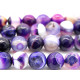 Große runde facettierte lila Achatperlen  8 mm