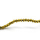 2.5 mm Mini Flat Round Glass Rondelle Beads, Faceted Briolette Beads - Electroplated Gold - Strand or 50 beads