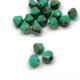 6 mm Tschechische MC Doppelkegelperlen, facettierte böhmische Kristallperlen - Green Turquoise Celsian