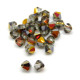 4 mm Czech MC Small Faceted Glass Bicone Beads - Crystal Santander
