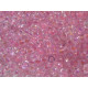 11/0 (2 mm) Miyuki Round Seed Beads, Round Rocailles - Pink Lined Crystal AB - Miyuki Colour 55 - 10 g