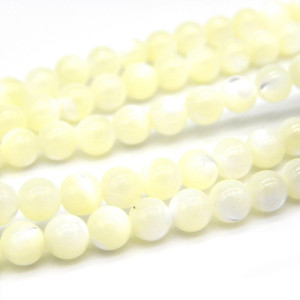4 mm Small Round Polished WhiteMother of Pearl She... 4 mm Small Round Polished WhiteMother of Pearl She...