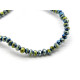 2.5 mm Faceted Mini Flat Round Glass Beads (Rondelle Beads) - Electroplated Light Blue/Gold Mix