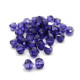 5 mm Tschechische MC Doppelkegelperlen, facettierte böhmische Kristallperlen - Tanzanite (24 oder 48 Stück)