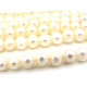 8 - 9 mm Medium Round/Potato-Shaped Freshwater Cultured Pearls - White (39cm/15.4 Inch Strand or 10 Pearls)
