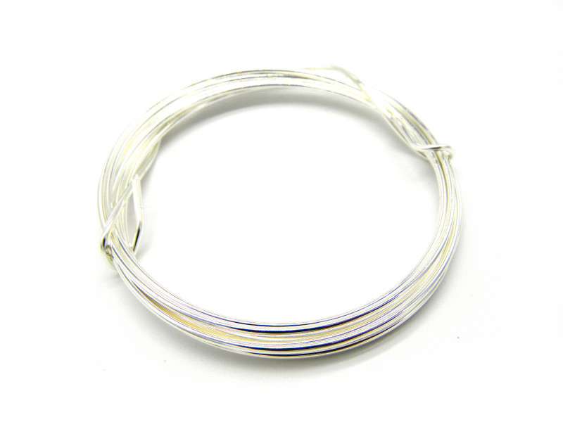 1,5 mm EXTRA-DICK Hochwertiger runder Schmuckdraht (1,75 m) - versilbert
