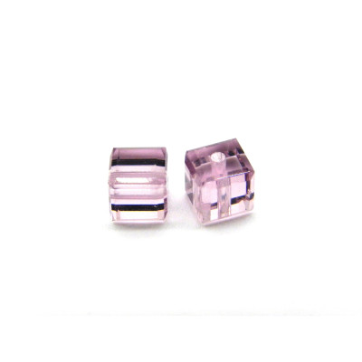 4 mm Swarovski® 5601 Cube - Genuine Austrian Crystal (4 Pc.) - LIGHT AMETHYST
