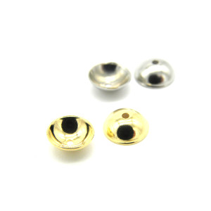6 mm Round Stainless Steel Bead Caps for Medium to...
