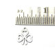 13.5 mm (0.5 inch) Stainless Steel Three-Leaf Clover, Shamrock, Irish Pendant, Stainless Steel Colour (1 or 5 Pc.)